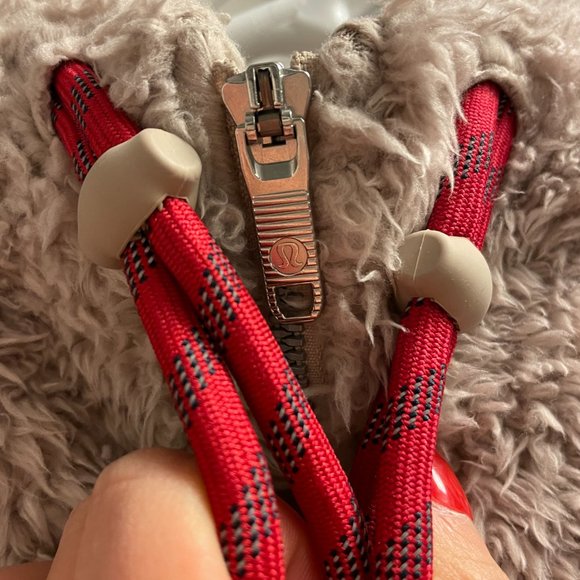 Lululemon Oh So Sherpa Half Zip Size 0 Trench Fleece Hoodie Pullover Coat - Picture 8 of 8